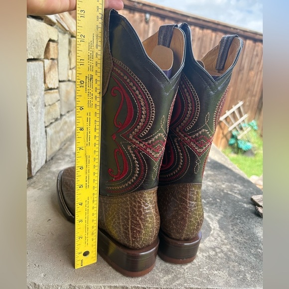 Men's Brown Western leather RousWest Boots New with box Sz-27.5 (US 9) locBB - Picture 7 of 13